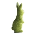 thumbnail image 3 of Estatua de conejo flocado de musgo de Pascua, estatua, Festival, jardín, patio, decoración del hogar, fiesta (verde, A), 3 of 5