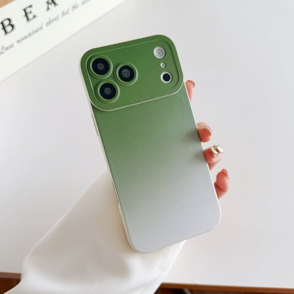 Soft Silicone Case for iPhone 17 Pro, Gradient Color Ultra Slim Protective Phone Cover, Shockproof Skin-Friendly Case with Soft Anti-Scratch Microfiber Lining for Girls, A