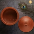 thumbnail image 3 of Swadeshi Blessings Clay Pot for Cooking With Lid, 3L/ Unglazed Earthen Kadai/ Lead Free Clay Handi + Free Palm Leaf Stand, 3 of 10
