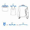 thumbnail image 2 of Folding Travel Hangers-3 Section Design, Non-Slip Collapsing Clothing Hangers, Space Saving and Lightweight for Easy Carrying and Storing, 6Pcs (Blue), 2 of 6