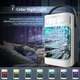 thumbnail image 5 of Portable Air Conditioners 800ml Water Tank 7-Color Night Light 3-Speeds 3-Level Humidify 2-8H Timer Quiet and Powerful USB Powered Mini Evaporative Air Cooler for Room Car Bedroom Desk, 5 of 8
