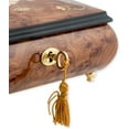 thumbnail image 5 of Floral Italian Hand Crafted Inlaid Wood Jewelry Music Box Plays Amazing Grace, 5 of 7