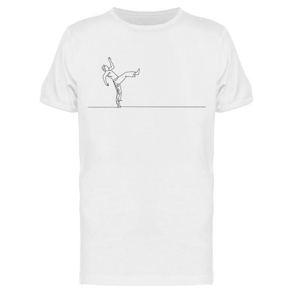 Capoeira Man Jumping T-Shirt Men -Image by Shutterstock, Male x-Large
