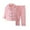 Pink, variant on Child Fleece Pajama Sets Button Down Long Sleeve Shirt And Long Pants Boys Girls Solid Loungewear 2Pcs Boys Outfits&Set Pink 130/7 Y—8 Y