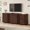 Walnut, variant on TV Stand for TVs Up to 70 Inch, Mid Century Media Console with Fluted Tambour Doors, Adjustable Shelves and Cable Management, Farmhouse Living Room Entertainment Center, Black