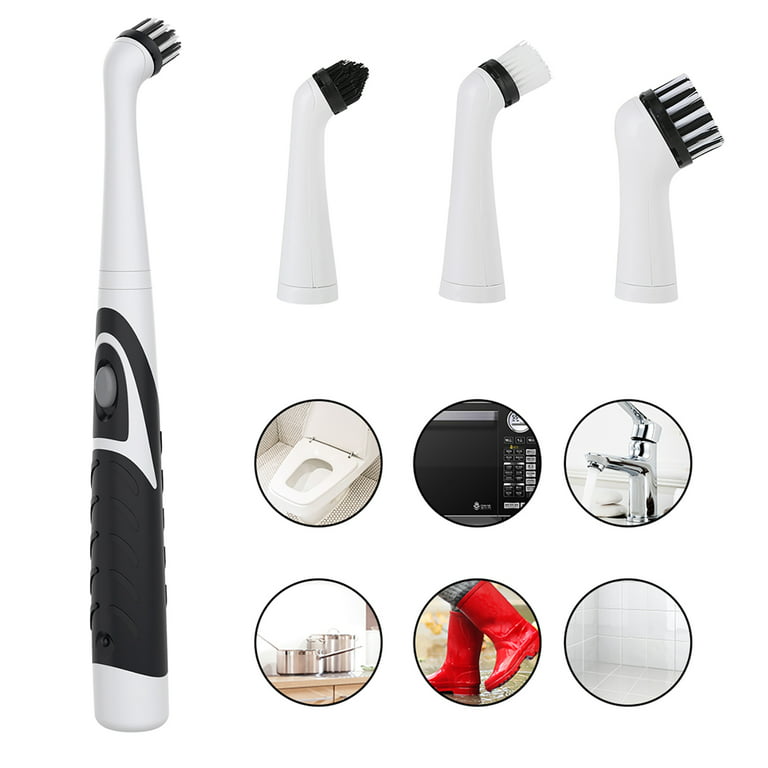 Sonic Scrubber Heavy Duty Household Cleaning Tool Kit 4 Brushes New