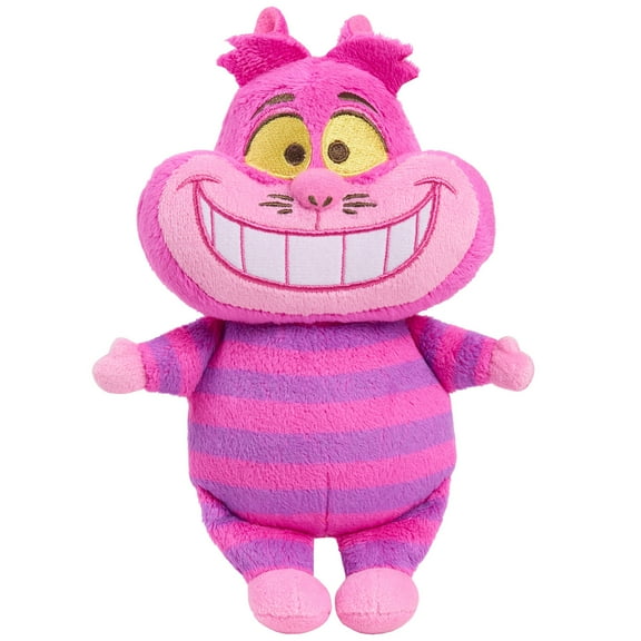 Disney Junior Alice’s Wonderland Bakery Small Plush 8 Inch Cheshire Cat, Stuffed Animal, Cat, Pink, Kids Toys for Ages 3 up