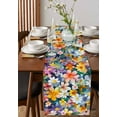 thumbnail image 4 of nqOlkjepod Blue Yellow Flowers Table Runner 90 Inches Long Farmhouse Dress Scarves, Spring Daisy Pastoral Botanical Dining Tablerunner for Coffee Table/Kitchen Island/Party Décor, 13" x 90", 4 of 8