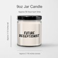 thumbnail image 3 of Funny Future Receptionist Birthday Unique Gift, 9oz Vanilla Soy Candle, Gift from Friends for Coworkers, 3 of 3