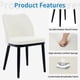 thumbnail image 3 of Two-piece set of linen forrado dining sillas con padded seat y back y de madera legs, 3 of 7