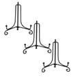 thumbnail image 2 of LKZQHMC 3 Pack Plate Stands For Display,Plate Holder 4'',Picture Frame Stand of Metal,Frame and Artworks,Small Easel for Book,Tabletop Art,Picture,Photo Platter,Black, 2 of 9
