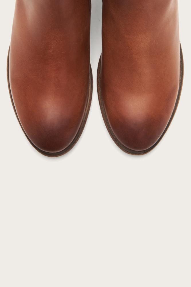 frye carson piping bootie cognac