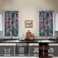 thumbnail image 2 of Palm Leaf Print 2 Pack Short Curtains 27.5Wx39L Inch Semi-Sheer Rod Pocket Panels for Small Windows, 2 of 4