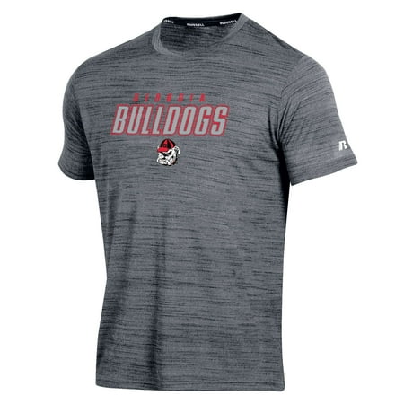 Bulldog Bib - Men's Russell Gray Georgia Bulldogs Metallic Big & Tall T-Shirt
