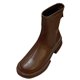 thumbnail image 1 of NECHOLOGY Botas Mujer Zapatos Botines para mujer Botines de mujer de otoño e invierno Cómodo Color sólido simple Estilo británico Punta redonda Tacón cuadrado Cremallera trasera (Brown, 8), 1 of 4