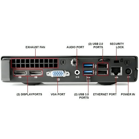Restored HP Elite 600 G1 Micro Desktop Computer Ultra Small Tiny PC (Intel Core i3-4160T, 8GB Ram, 500GB HDD, WiFi) Win 10 Pro - (Refurbished)