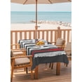 thumbnail image 2 of 52x70 Inch Outdoor Tablecloth with Umbrella Hole Zipper Rectangle American Flag Rectangular Tablecloths Outside Waterproof Retro US Flag Baseball Stars Gray Patio Table Cloth Cover for Picnic Party, 2 of 8