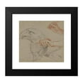 thumbnail image 2 of Carlo Maratti 16x15 Black Modern Framed Museum Art Print Titled - Study for an Eagle's Head, Three Studies for a Hand with a Quill and One Study for a Hand Holding a Book (1624 - 1714), 2 of 5