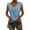 Light Blue, variant on Women's Casual Solid V-Neck Short Sleeve Vest T-Shirt - Loose Fit Tank Top, 60% Polyester 35% Rayon 5% Spandex
