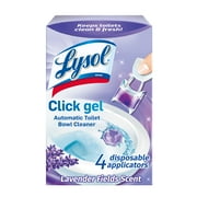 Lysol Click Gel Automatic Toilet Bowl Cleaner, Lavender, 0.17 oz, 4/Box - RAC92919