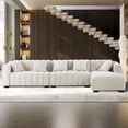 thumbnail image 4 of Williamspace 139" Sectional Sofa Couch for Living Room, Modern Luxury L Shaped Sofa with Ottoman, 5 Seats Upholstered Sofa Couch Furniture Set with 5 Pillows, 4 of 7