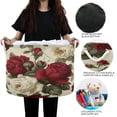 thumbnail image 6 of Collapsible 20" Round Storage Basket with Handles Laundry Hamper Open Storage Bins Red and White Roses, 6 of 6