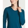 thumbnail image 3 of Real Essentials 4-Pack: Women's Dry-Fit Long-Sleeve V-Neck Athletic Workout Shirt (Available in Plus Size), 3 of 7