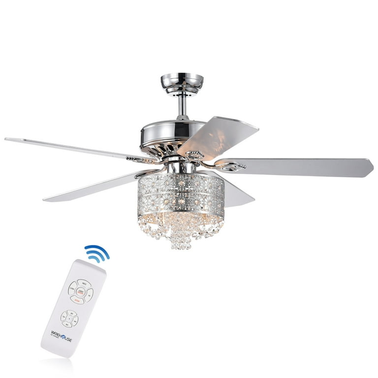 Thildis 52 Inch 5 Blade Lighted Ceiling, Ceiling Fans With Temperature Controls