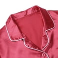 thumbnail image 4 of Loliuicca Women Long Sleeve Loose T-shirt and Silk-like Satin High-waist Long Pants, 4 of 5