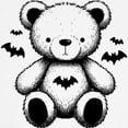 thumbnail image 3 of CafePress - Batty Bear White Kids Baseball T Shirt - Kids Cotton Baseball Jersey, 3/4 Sleeve Shirt, 3 of 4