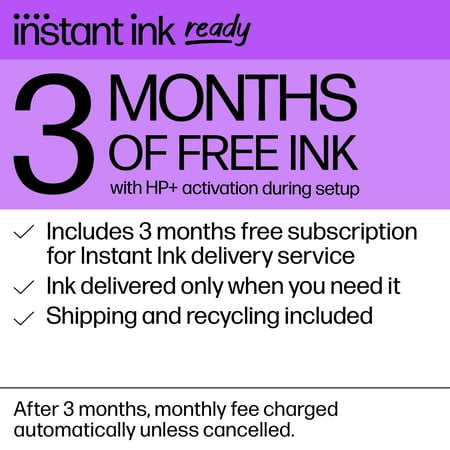 HP - DeskJet 4155e Wireless All-In-One Inkjet Printer with 3 months of Instant Ink Included with HP+ - White