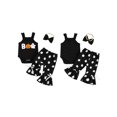 thumbnail image 2 of Cenuakty Girls Halloween Outfits Ghost Embroidery Romper Flared Pants Headband, 2 of 9
