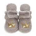 thumbnail image 5 of Mikilon 0-1 Years Kids Cute Plus Velvet Shoes Soft Sole Thicken Warm Snow Boots, 5 of 9