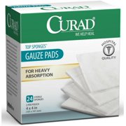 Curad Top Sponges 4 Inches X 4 Inches 24 Each