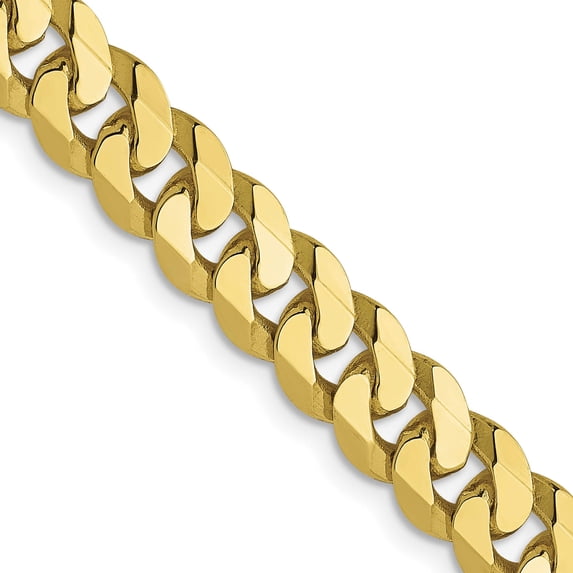 10K Yellow Gold Jbsp's 6.1mm Flat Beveled Curb Chain (24 X 6.1) Made In South Africa 8227-24