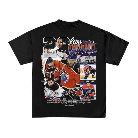 Leon Draisaitl tee , Hockey T-Shirt for Game Day, Game Apparel, Gift for Him/Her, Retro Sports Graphic Tee