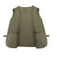 thumbnail image 5 of Chaleco para hombre, multibolsillos, holgado, de talla grande, para pesca al aire libre, fotoperiodismo, informal, de verano, 5 of 5
