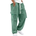 thumbnail image 1 of Pantalones cargo de pana para hombre - Pantalones utilitarios urbanos - Poliéster, múltiples bolsillos, tallas S-XXL, 1 of 8