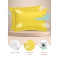 thumbnail image 2 of Yellow Satin Pillowcase for Hair and Skin with Zipper, Soft Breathable Cooling Silk Pillow Cases, Pure Yellow Throw Pillow Covers Standard Size 20"x26" Set of 2, 2 of 6