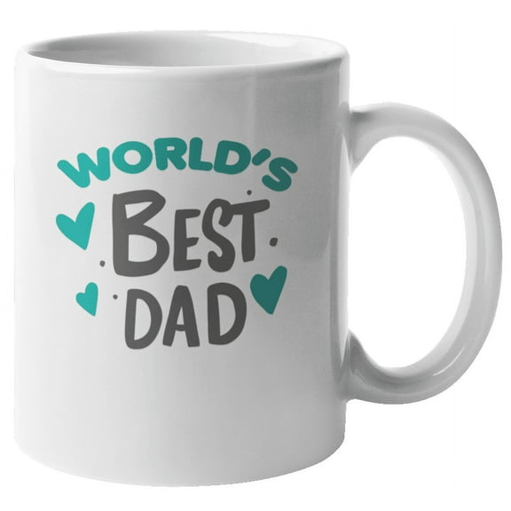World's Best Dad Coffee & Tea Mug for Father, Papa, Husband and Men (11oz)