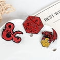thumbnail image 2 of Broche de goteo de dibujos animados dados D20 broche alfiler bolso de mezclilla joyería, 2 of 6