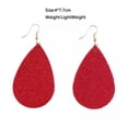 thumbnail image 2 of Vintage Glitter Leather Earrings Teardrop Leaf Cross Mini Women Boutique Jewelry, 2 of 9