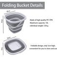 thumbnail image 2 of Paquete de 2 Cubos de Plástico Plegables, Cubos Rectangular Plegable, Cubo de Limpieza Plegable, Cubo de Agua Portátil de Pesca, Cubeta de Plástico Portátil, Folding Bucket, 2 of 4