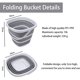thumbnail image 2 of Paquete de 2 Cubos de Plástico Plegables, Cubos Rectangular Plegable, Cubo de Limpieza Plegable, Cubo de Agua Portátil de Pesca, Cubeta de Plástico Portátil, Folding Bucket, 2 of 4