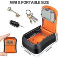 thumbnail image 3 of Caja para llaves montada en la pared, minicaja segura para llaves para exteriores con código numérico de 4 dígitos (naranja), 3 of 5