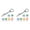 E*2, variant on Mechanical Keyboard Keycap Toy Keychain, Clickable Sensory Stress Gadget for Backpack Bag Decoration
