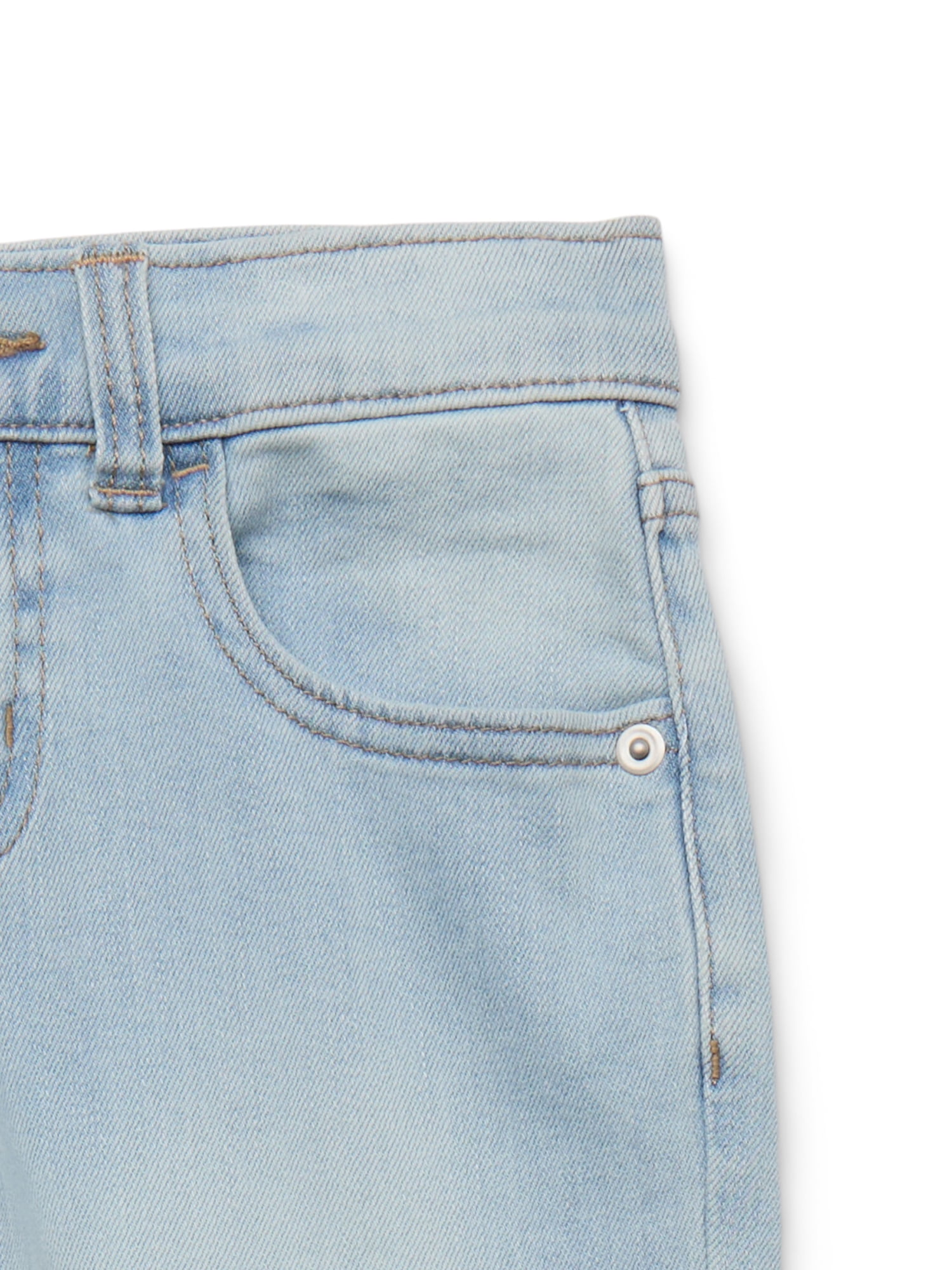 Wonder Nation Boy's Relaxed Straight Stretch Denim Jeans, Sizes 4-16, 6-10 Slim & Husky