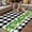 Green Black, variant on St. Patrick's Day Outdoor Rug for Patio/Deck/Porch, Non-Slip Large Area Rug 3 x 5 Ft, Lucky Shamrock Grasses Black White Plaid Indoor Outdoor Rugs Washable Area Rugs, Camping Rug Carpet Runner