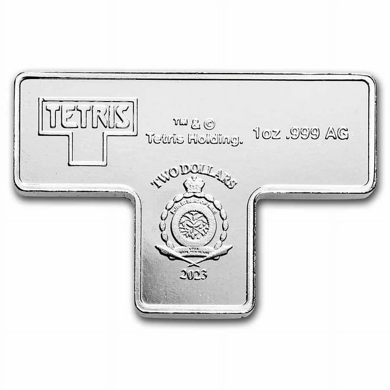 2023 テトリス銀貨 1オンス J型 2023 Tetris™ Niue 1 oz Silver $2 7-Coin Tetrimino Shapes Set