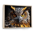 thumbnail image 2 of Designart "The Wise Yellow Owl A Portrait I" Animals Floater Framed Wall Art Print, 2 of 7